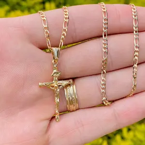 Rustic Cross Neclace Pendant Charm for Mens Womens Perfect gift for Anniversary Birthday Engagement Confirmation Catholics