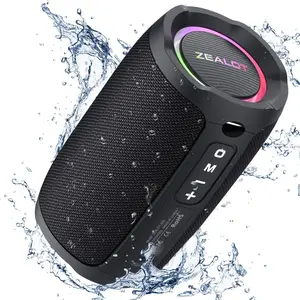 Zealot S49 Portable Wireless Speaker, USB Rechargeable Bluetooth-compatible Speaker with RGB Dazzle Color Light Effect, IP67 Waterproof Speaker for Outdoor, Portable Waterproof Speakers