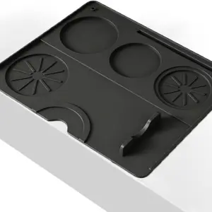 Concentrated Coffee Tamper Mat, Food Grade Silicone Espresso Machine Accessory, Waterproof Heat Resistant, Non-Slip Corner Pad for Grinder