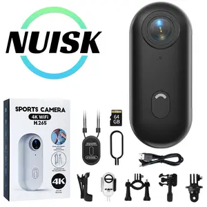 NUISK Mini Action Camera  Waterproof IPX7 Magnetic Mount for Pets & Cycling with 110° Wide-Angle Lens Photography Camera Gear Anti-Shake  Metal Movie TikTokShopSpringGlowUp