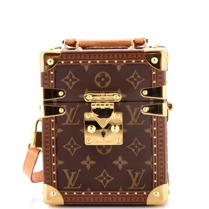 Pre-owned Louis Vuitton Canvas Coated Top Handle Bags Camera Box Trunk Bag Monogram Canvas by Rebag