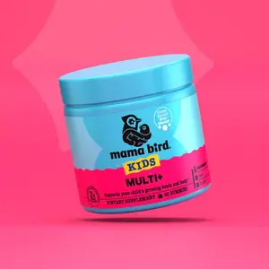Mama Bird Kids Multi+ Gummies – Brain-Boosting Multivitamin for Ages 4+ with Methylated Vitamins for Focus Mood Memory & Learning Support Daily Children’s Supplement - Dietary