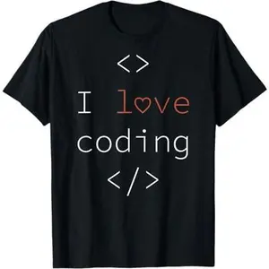 I Love Coding Heart – Funny Computer Programming T-Shirt