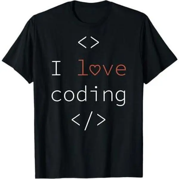 I Love Coding Heart – Funny Computer Programming T-Shirt