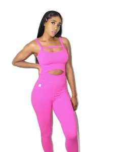 Neon Pink Cutout Bodysuit