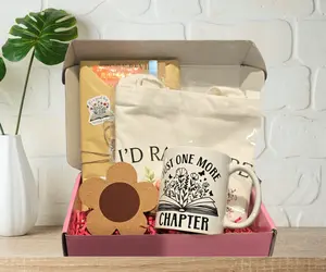 Blind Date With A Book Box,  Book Themed coffee mug gift set, Book Box with Coffee Mug!!