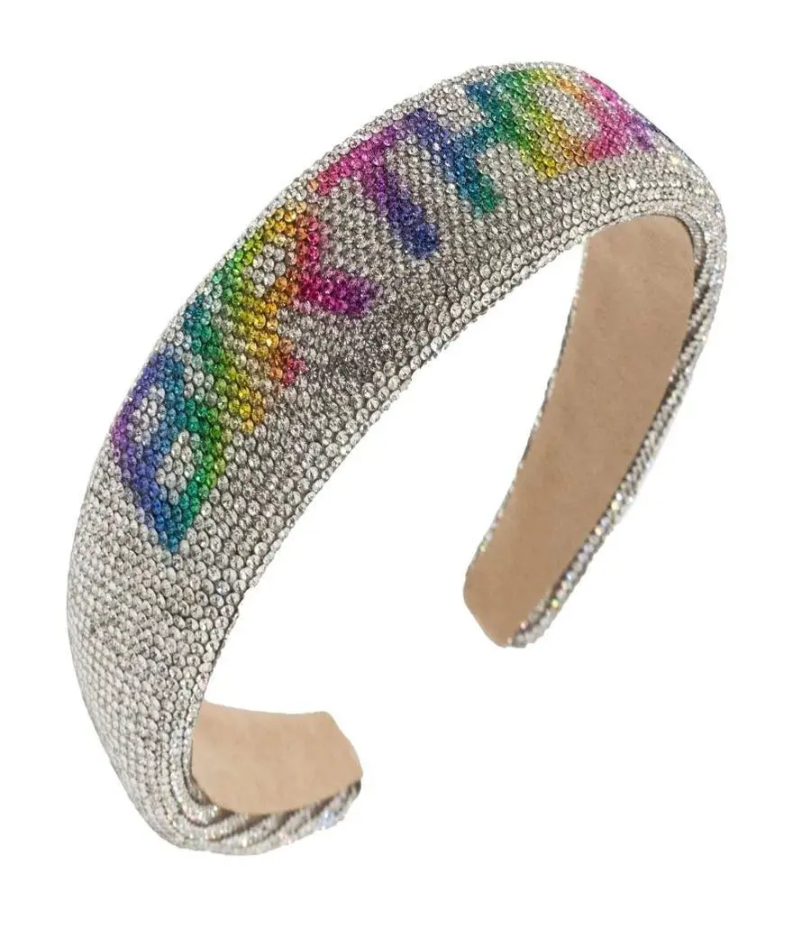 Crystalized Birthday Headband - Clear Rainbow