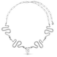 Clear Crystal with Silver Plating