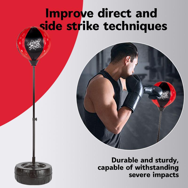 Adjustable Stand Punching Bag with Boxing Gloves - Fun and Safe Toy for Boys and Girls Ages 3+ - Ideal for Karate and Martial Arts Training