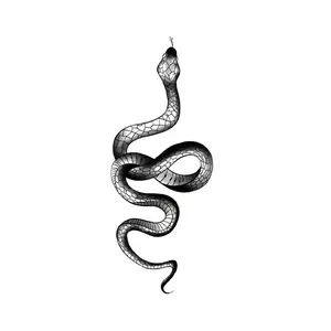 Snake Design Temporary Tattoo Sticker, 1 Sheet Waterproof Long Lasting Fake Tattoo Sticker, Body Art Sticker for Women & Men