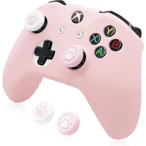 BRHE Xbox Ones Controller Skin Cover,Anti-Slip Silicone Cover Skin Case for Xbox Ones/X Controller with Thumb Grips Caps x 2