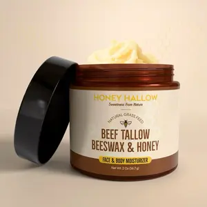 Whipped Beef Tallow, Unscented Moisturizing Skin Care Balm for Dry Skin & Hair