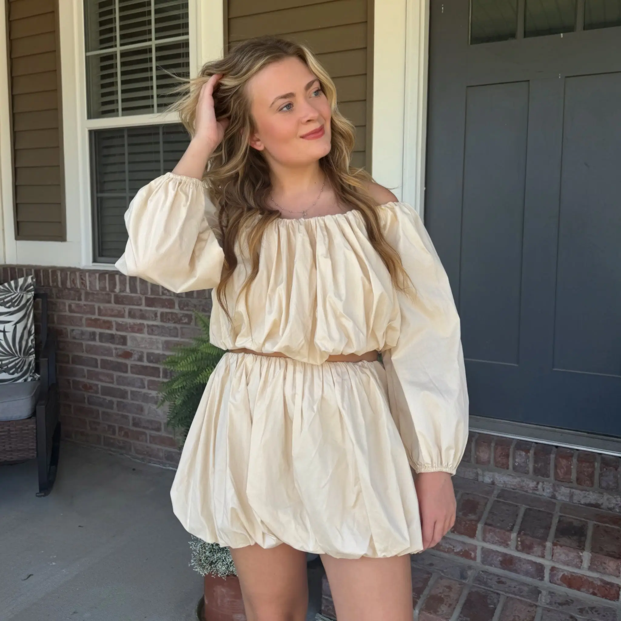 Champagne Social Bubble Skirt