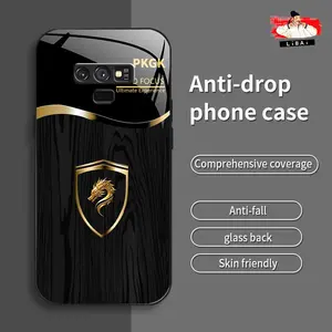 Suitable for [Galaxy Note9] New high-end lucky animal glass mobile phone case New business simple metal paint electroplated glass mobile phone case Affordable price Anti-drop and anti-fingerprint 995