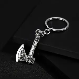 [Trendy Minimalist Axe Pendant Keychain] A Trendy European And American Retro-style Keychain Pendant For Men, Shaped Like An Axe Without A Blade, With A Simple And Minimalist Design, Perfect For Accessorizing Bags.