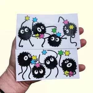 Ghibli Soot Sprites Car Decal | Cute Vinyl Diecut Window Sticker | Waterproof Anime Susuwatari Decor |  Spirited Away Miyazaki Anime stickers
