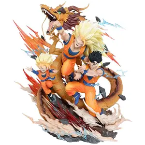 DBZ dragon wishing battle scene statue energy style character model display, party opinion and gift collection Goko Action Figure with Gift Box for Birthday Gifts outdoorfun