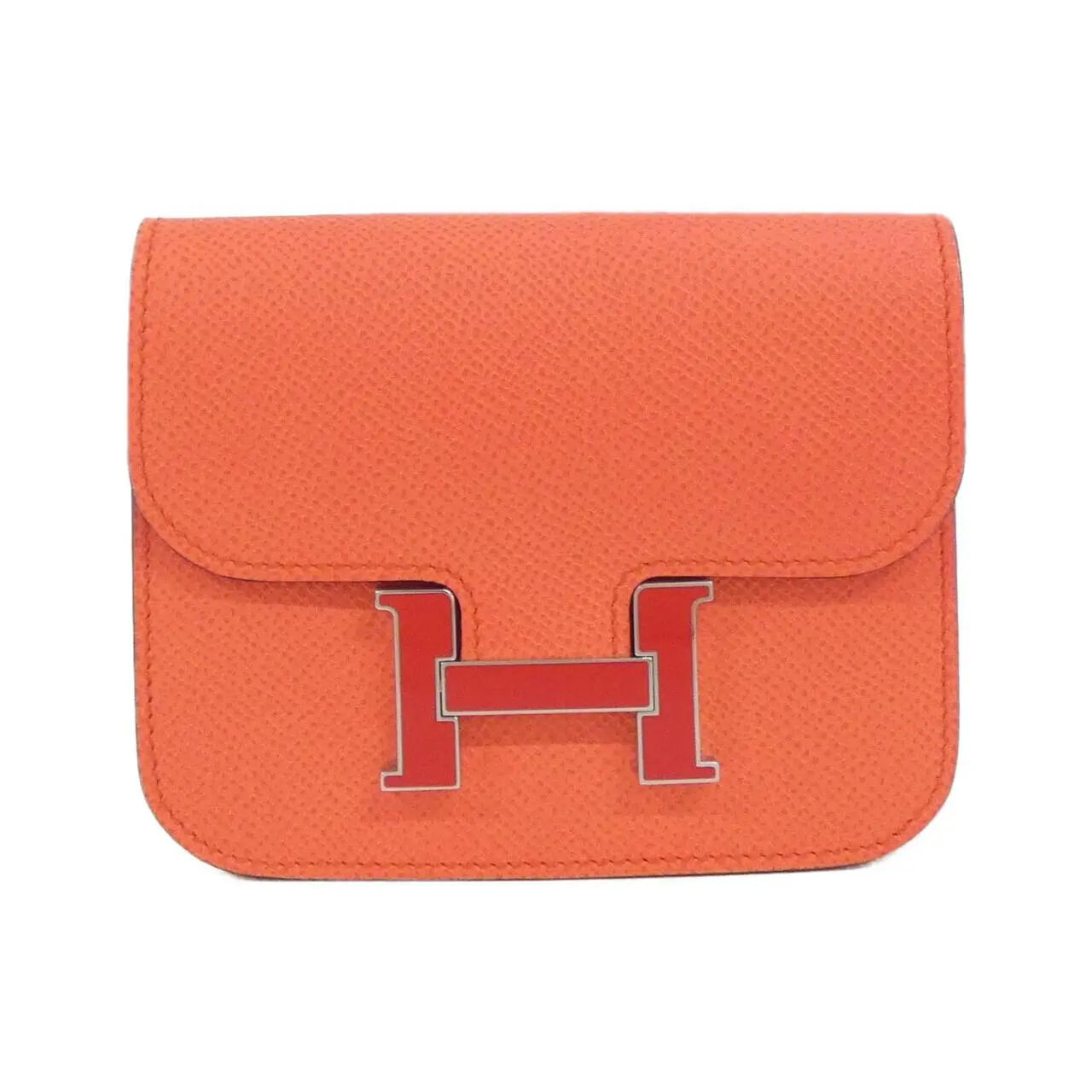Pre-owned HERMÈS Calfskin Small Leather Goods Hermes Constance Slim Epsom Wallet