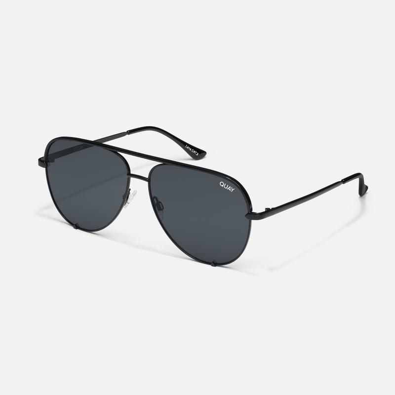 HIGH KEY LARGE Black Sunglass Aviators
