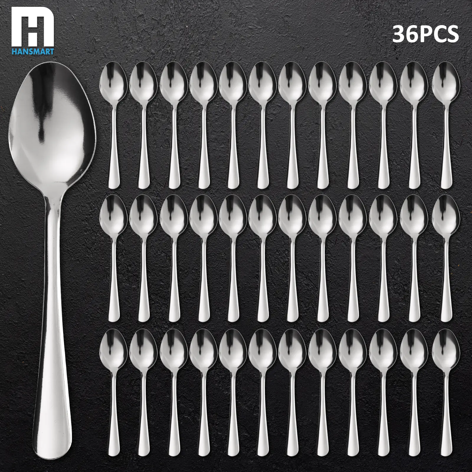 36-Piece Stainless Steel Windsor Cutlery Set, Corrosion-Resistant Dinner Set with Knives, Forks & Spoons, Sturdy Aesthetic Flatware Service, Dishwasher-Safe Kitchen Utensils (Steak Knives, Teaspoons Included), Corrosion-Resistant Dinner Sets