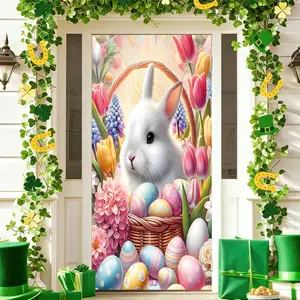 Elastic Room Door Decoration Set, Simple Installation, Christmas Door Cover, Holiday Party Decor, Indoor Outdoor Use, Doorframe Ornament, 82.7x35.4 Inches