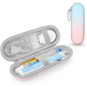 Electric toothbrush case, portable electric toothbrush case, Dustproof Toothbrush Holders, with hook ring and anti-tipover base, suitable for home use or travel, ideal dental care gift, specially designed for frequent travelers, Toothbrush Storage