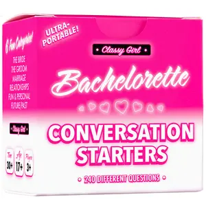 Classy Girl Bachelorette Party Conversation Starter Card Game - 240 Fun Questions, Bridal Shower Accessory and Favor for the Bride