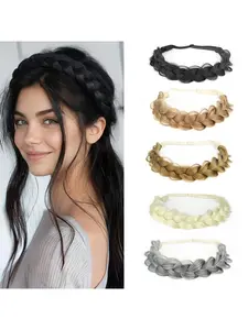 Braided Hair Extension Band, Soft Handmade Hairband, Suitable for Daily Wear and Weddings, Medium Length Straight Hair, All Seasons