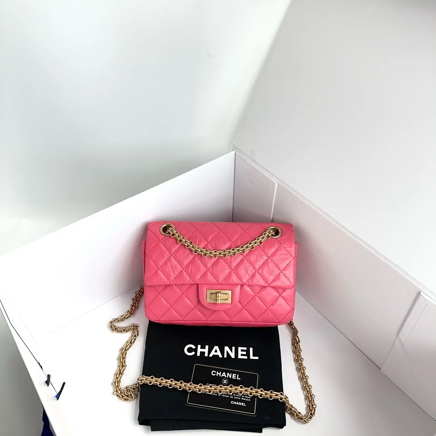 Pre-owned CHANEL Chain Shoulder Bag 0801 raye 23840654