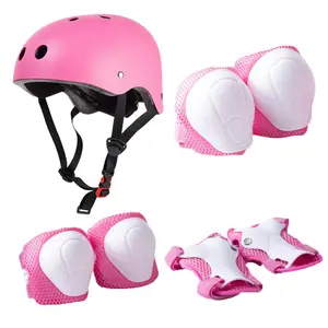 Children's skateboard protective gear set Boys and girls balance car roller skating helmet protective gear seven-piece set hand pads elbow pads knee pads