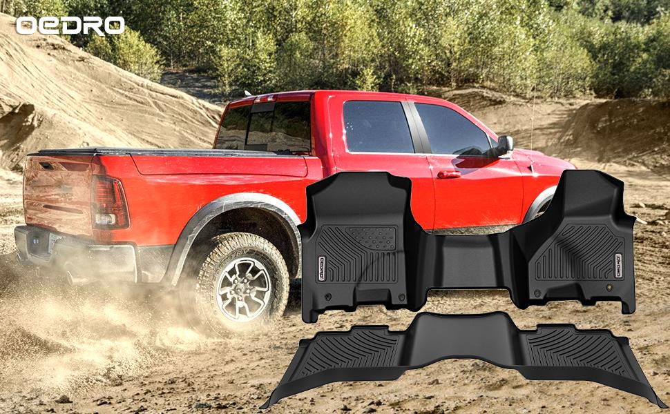 YITAMOTOR Floor Mats for 2013-2018 Dodge Ram 1500/2500/3500, 2019-2024 Ram 1500 Classic (NOT for New Body) with 1st Bench Seats, Custom Fit, 1st Bench Seats
