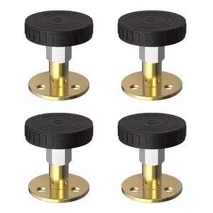 4 Counts Adjustable Threaded Bed Frame Fixer, Anti-Shake Headboard Wall Clamps, Headboard Support Kit, Effortless Mounting