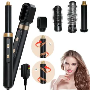 New 5-In-1 Hair Dryer Brush Set, Detachable Hot Air Brushes, Ion Styling Tools, Round Straightening Brush, Volumizer, Curling Irons