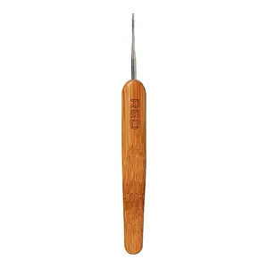 Dreadlock Crochet Hook 0.75mm Stainless Bamboo Handle