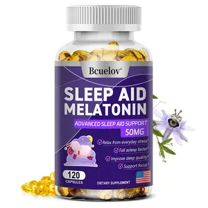 Bcuelov Magnesium Melatonin Supplement - Healthy Sleep Support - Supports Body Relaxation - 120 Capsules