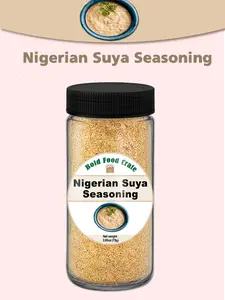 Bold Food Crate Nigerian Suya Seasoning - Traditional West African Spice Mix with Peanuts Ginger Paprika & Garlic for Grilled Meats Kebabs