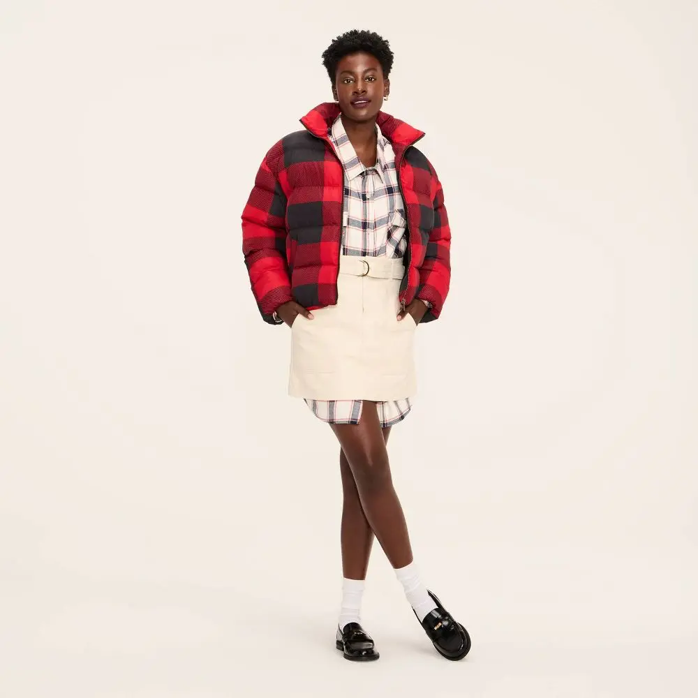 Women's Buffalo Check Puffer Jacket - Woolrich