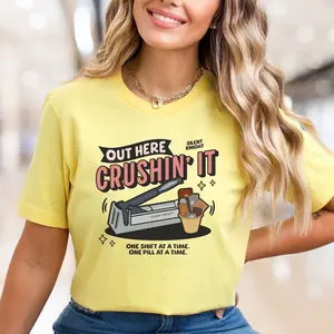 Retro Med Tech Shirt, Out Here Crushin' It Shirt, Pill Crusher Shirt, Funny Nurse Shirt, Medication Aide Shirt, Long Term Care Nurse Shirt, S