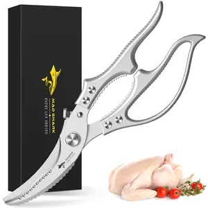MAD SHARK Premium Stainless Steel Kitchen Shears Multipurpose Food Prep Scissors for Poultry Fish Vegetables Ergonomic Durable Cooking Tools