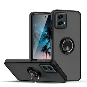 For Motorola Moto G 5G 2024 / G Play 5G 2024 Dual Layer Shockproof Protective Case with Rotatable Kickstand Holder Cover Durable Landscape Magnetic Protection Smartphone Cellphone Casing