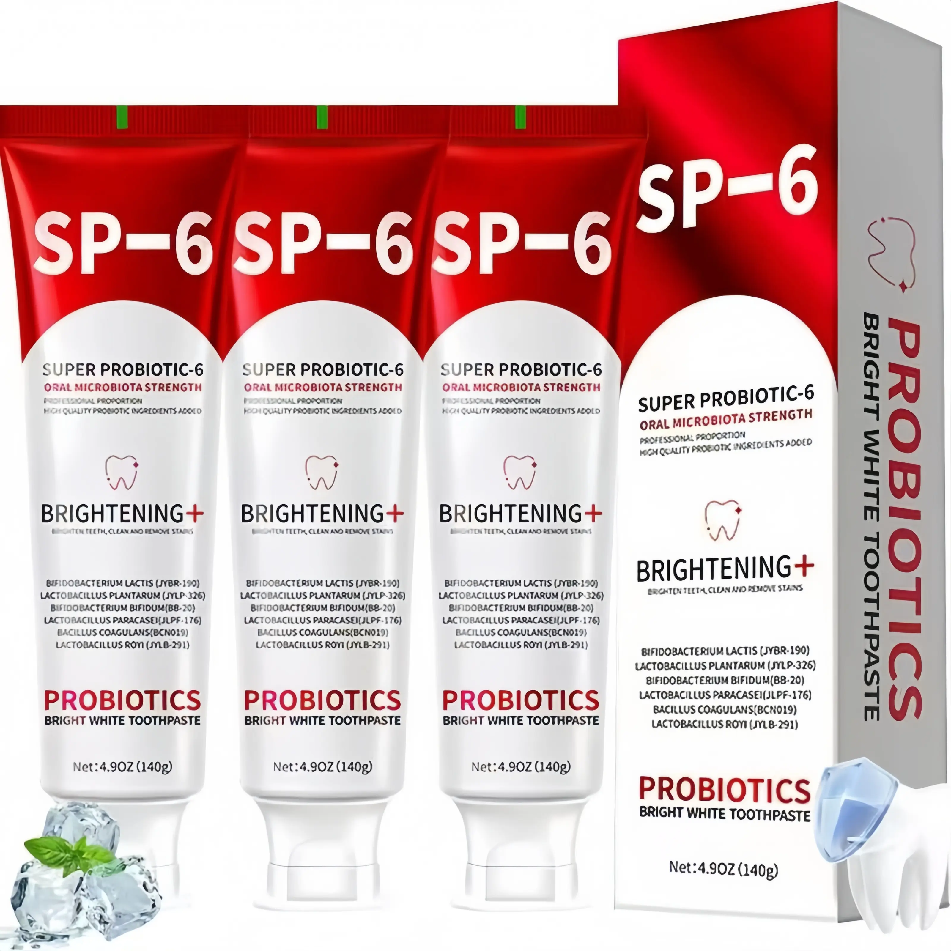 Probiotic Whitening Toothpaste,SP-6 Toothpaste,Probiotic Oral Care for Enamel Repair&Long-Lasting Fresh Breath