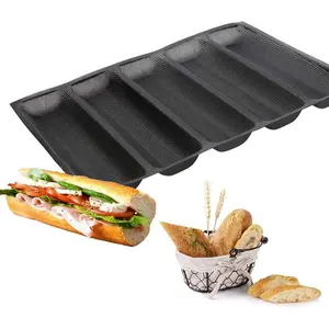 Bread Mold 5 Loaf Baking Mould Flexible  Forms Shapes Non Stick Perforated