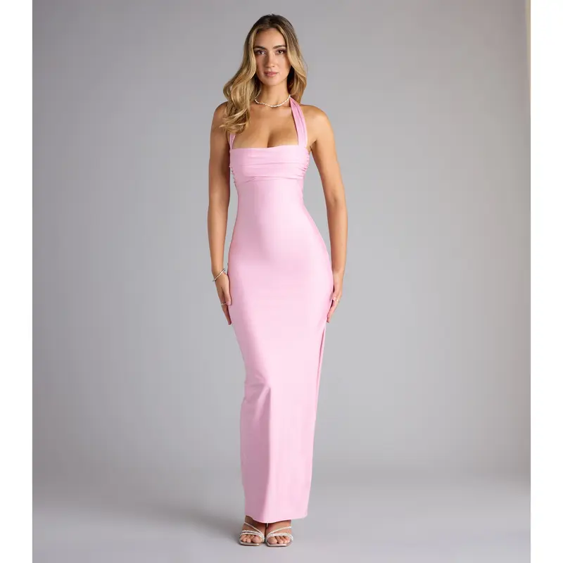 knee length dresses for ladies Veronica Long Sleeve Cutout Formal Dress