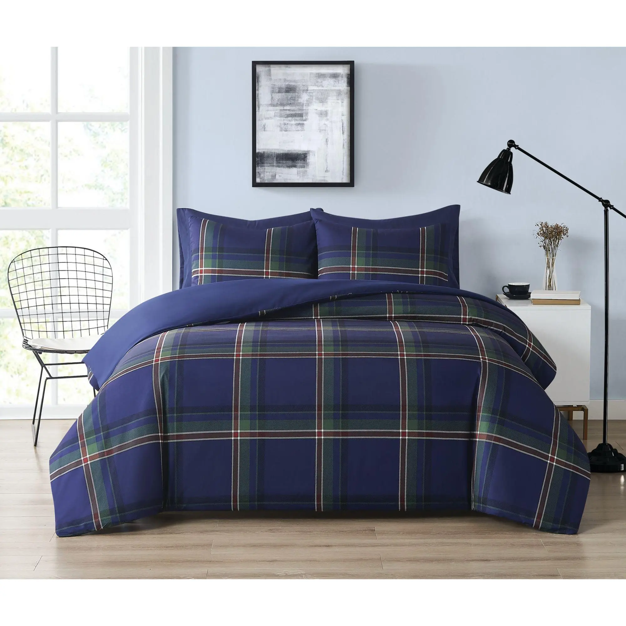 Truly Soft Bronson Plaid King 3 Piece ComforterSet