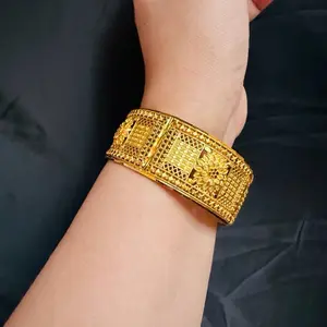 Gold Tone Big Single Wear Bangle for Women - Elegant and Durable Design