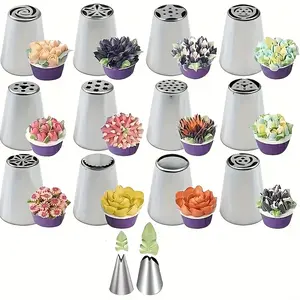 14-Piece Cake Turntable Set, Cake Decoration Kit, Baking Tools, Nozzle Set, Carving Tools, Christmas Holiday Baking Set