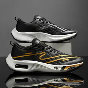 2025 Black Technology Air Cushion Marathon Racing Running Shoes for Men, Super Rebound Shock-Absorbing Sports Shoes, Professional-Grade Carbon Plate Support, Anti-Slip, Wear-Resistant And Breathable