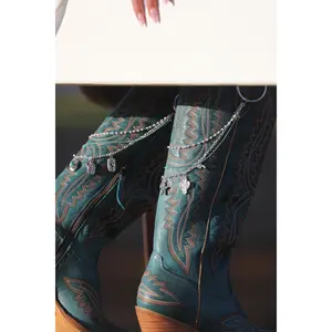 Western Silver Boot Chain