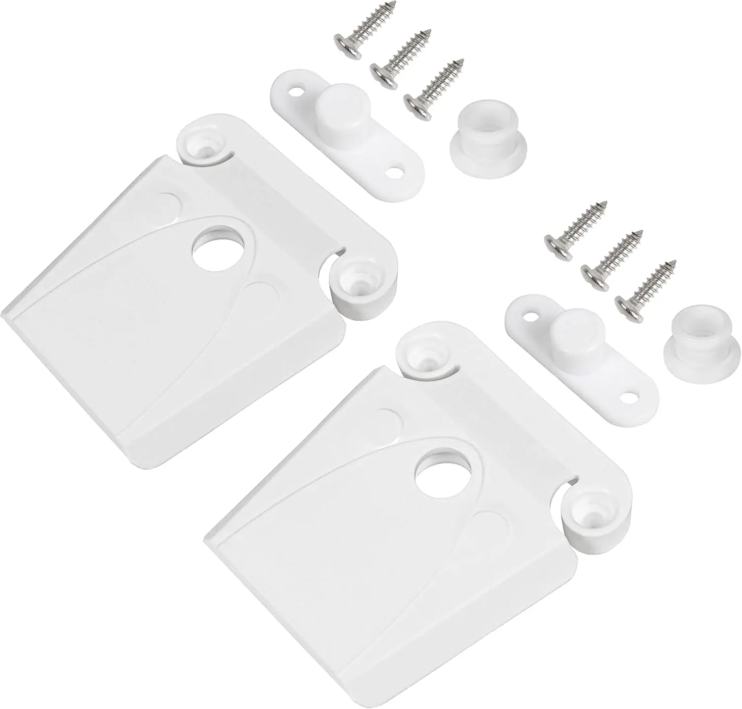 Cooler Latch Replacement Kit, Plastic Cooler Latches with 2 Winged Posts & 2 Single-Screw Button Posts, Fits 50–165 Qt Coolers, Part #24013-2 Pack