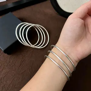 Fashion S925 Marked Seven-Day Bangle Set for Women